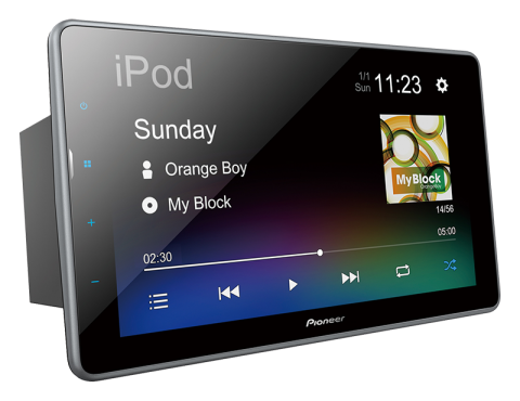 Automagnetola 2DIN 9" Pioneer DMH-AF555BT WMA / MP3 / WAV / AAC / FLAC / USB / AUX